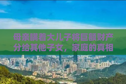 母亲瞒着大儿子将巨额财产分给其他子女，家庭的真相与情感的纠葛
