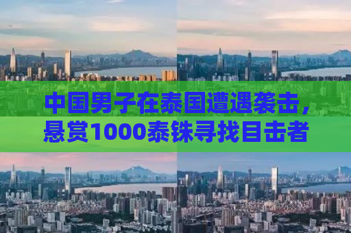 中国男子在泰国遭遇袭击，悬赏1000泰铢寻找目击者及线索