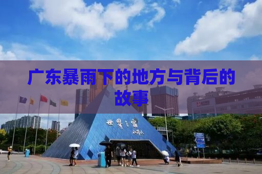 广东暴雨下的地方与背后的故事